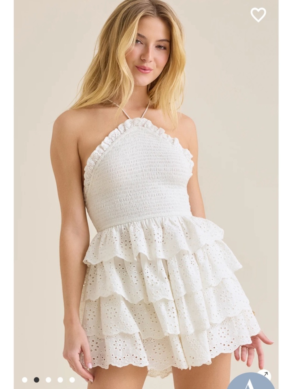 Amber Eyelet Ruffle Dress New with tags Altar’d State